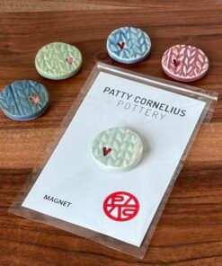 handmade pottery one inch magnets