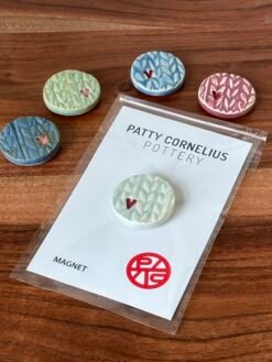 handmade pottery one inch magnets