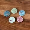 handmade pottery one inch magnets