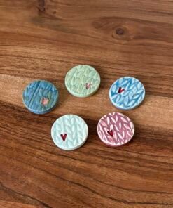 handmade pottery one inch magnets