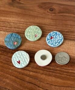 handmade pottery one inch magnets