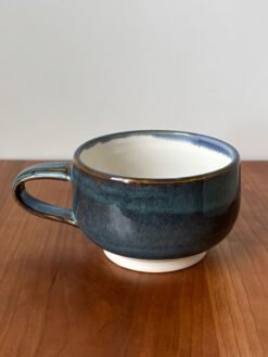 Alternative view of Blue Tea Cup with White interior
