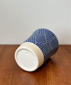 Alternative view of Blue Lines Short Vase