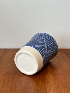 Alternative view of Blue Lines Short Vase