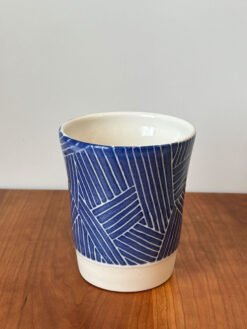 Blue Lines Short Vase