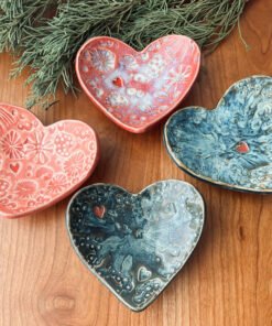 Small Stamped Heart Shaped Bowl