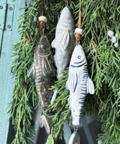 Handmade Pottery Fish Ornaments