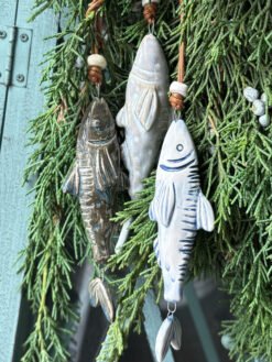 Handmade Pottery Fish Ornaments