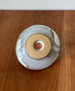 Handmade Pottery Bowl with a foot upside down