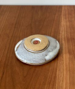 Handmade Pottery Bowl with a foot upside down