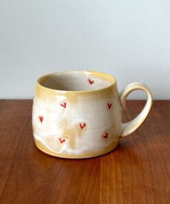 Alternative view of Hand Painted Hearts Pattern Coffee Mug - 12 oz