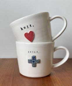 Handmade Pottery Mother's Day Mugs stacked