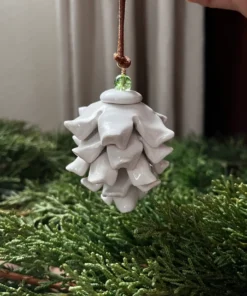 Handmade Pottery Pinecone Ornament