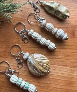 Pottery Bead Keychains | Purse Charm