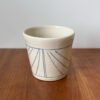 Small Pottery Vase with blue inlay lines