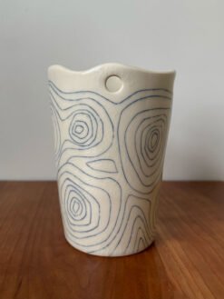 Topographic Pattern Vase