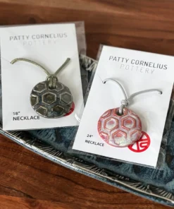 Round Pottery Pendant Necklace