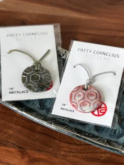Round Pottery Pendant Necklace