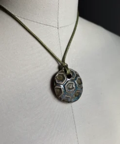 Alternative view of Round Pottery Pendant Necklace