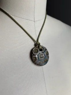 Alternative view of Round Pottery Pendant Necklace