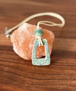 Alternative view of Pottery Pendant Necklace on 24" Cord