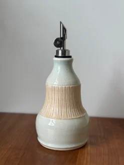 handmade pottery oil bottle